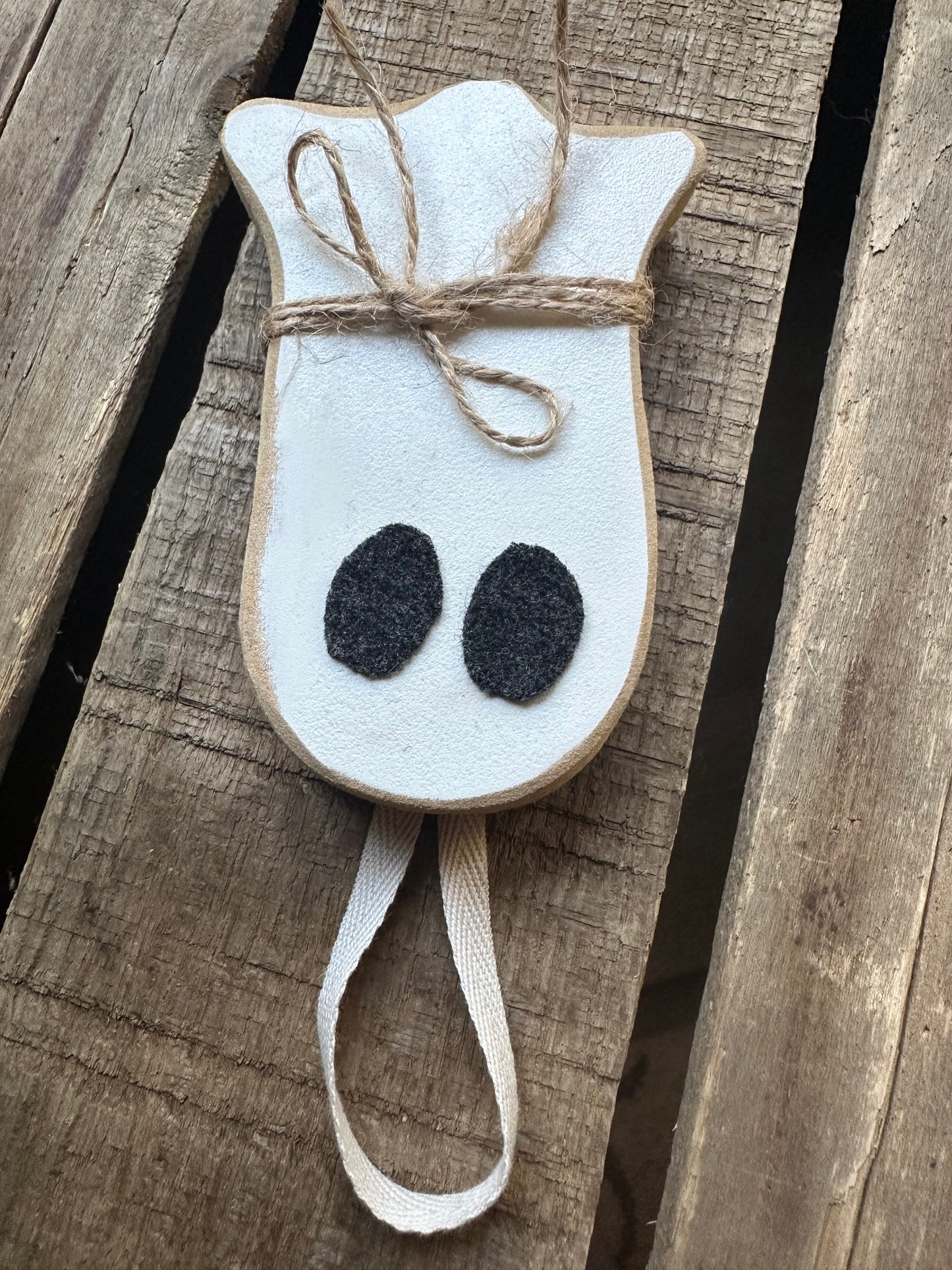 Ghost Wood Hanger or Sitter