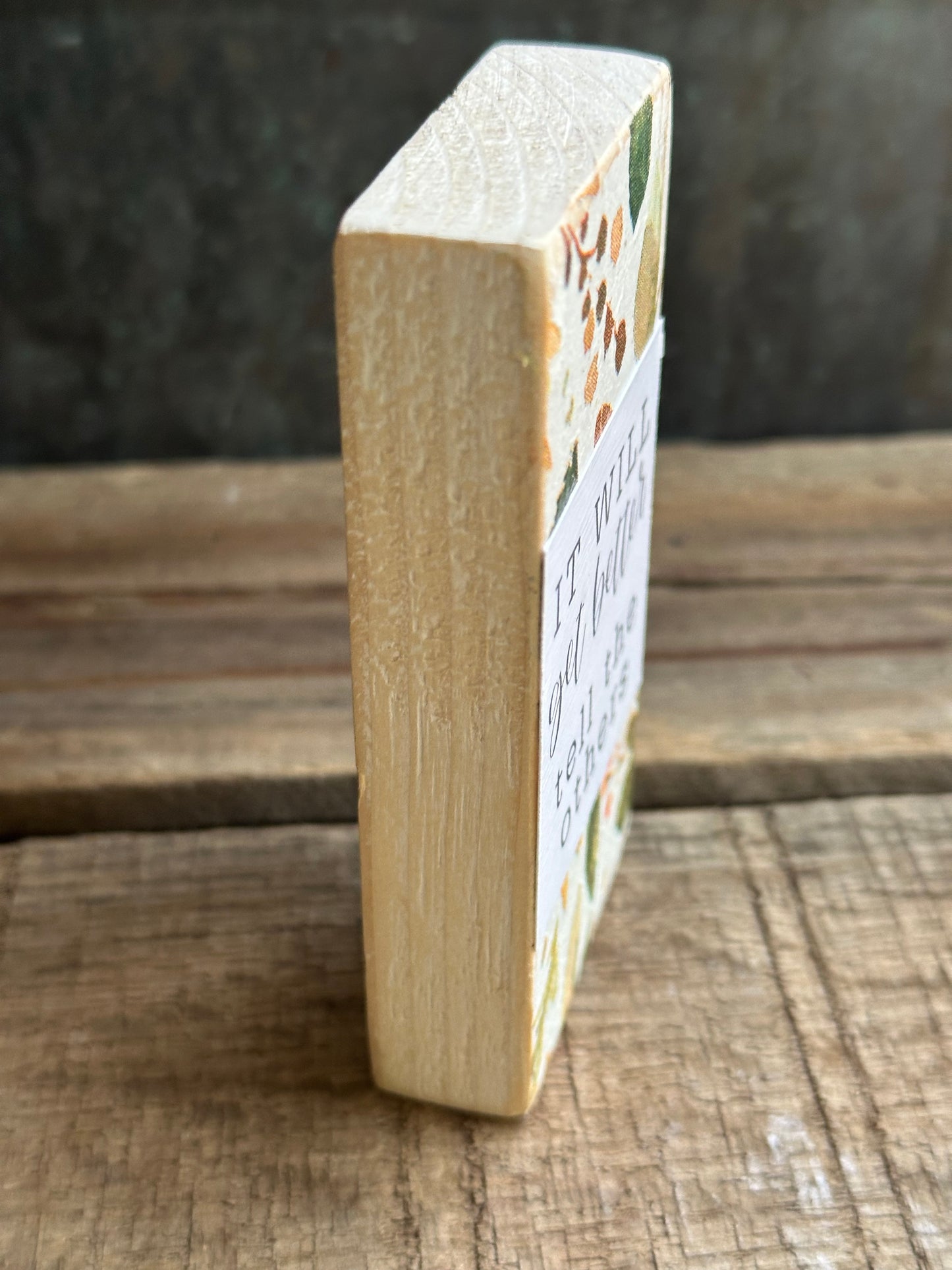 Wood Encouragement Shelf Sitter