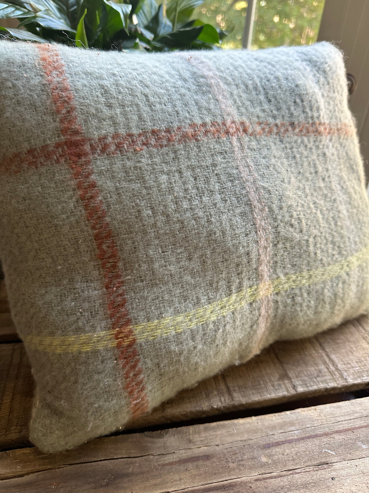 Pumpkin Velvet Applique Wool Pillow