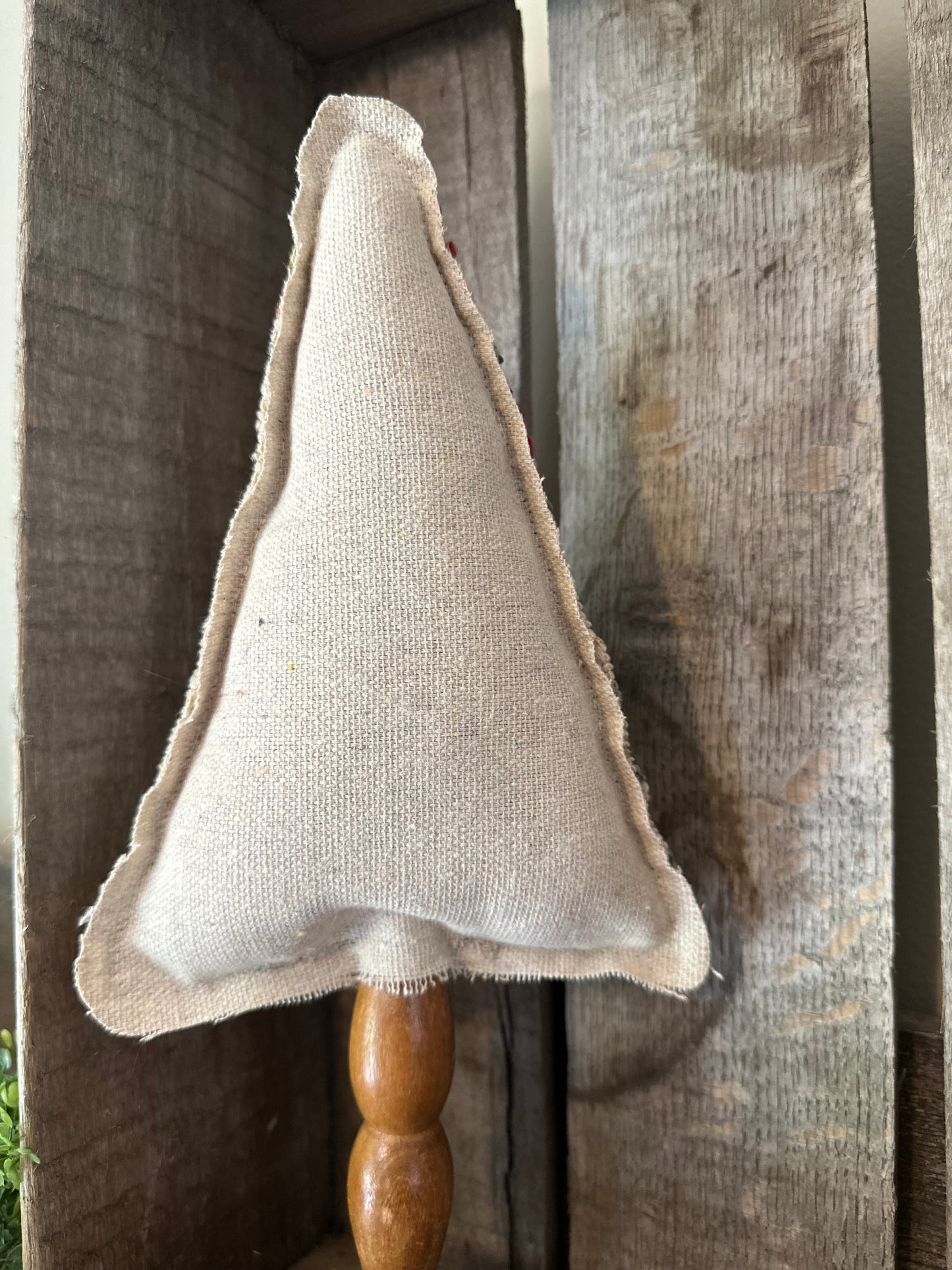 Fall Tapestry tree + vintage spindle base