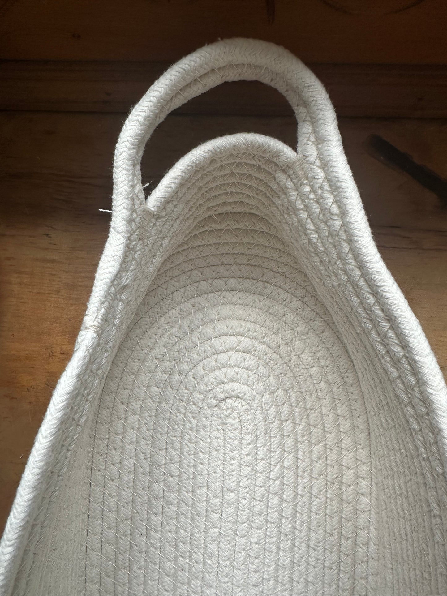 Cotton Woven Basket Decoupaged