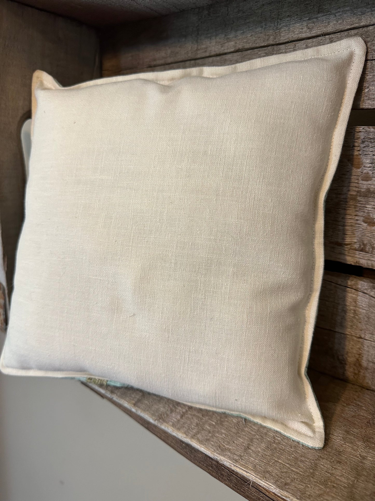 Daisy HOPE Vintage Chenille, Quilt & Linen Pillow FINISHED EDGES