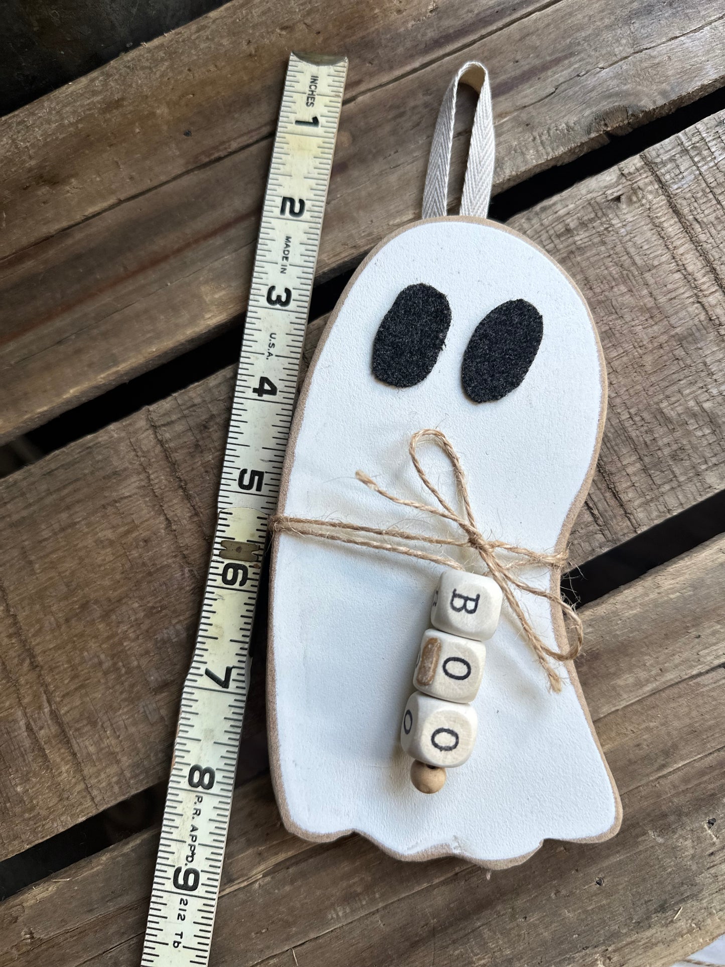 Ghost Wood Hanger or Sitter—BOO