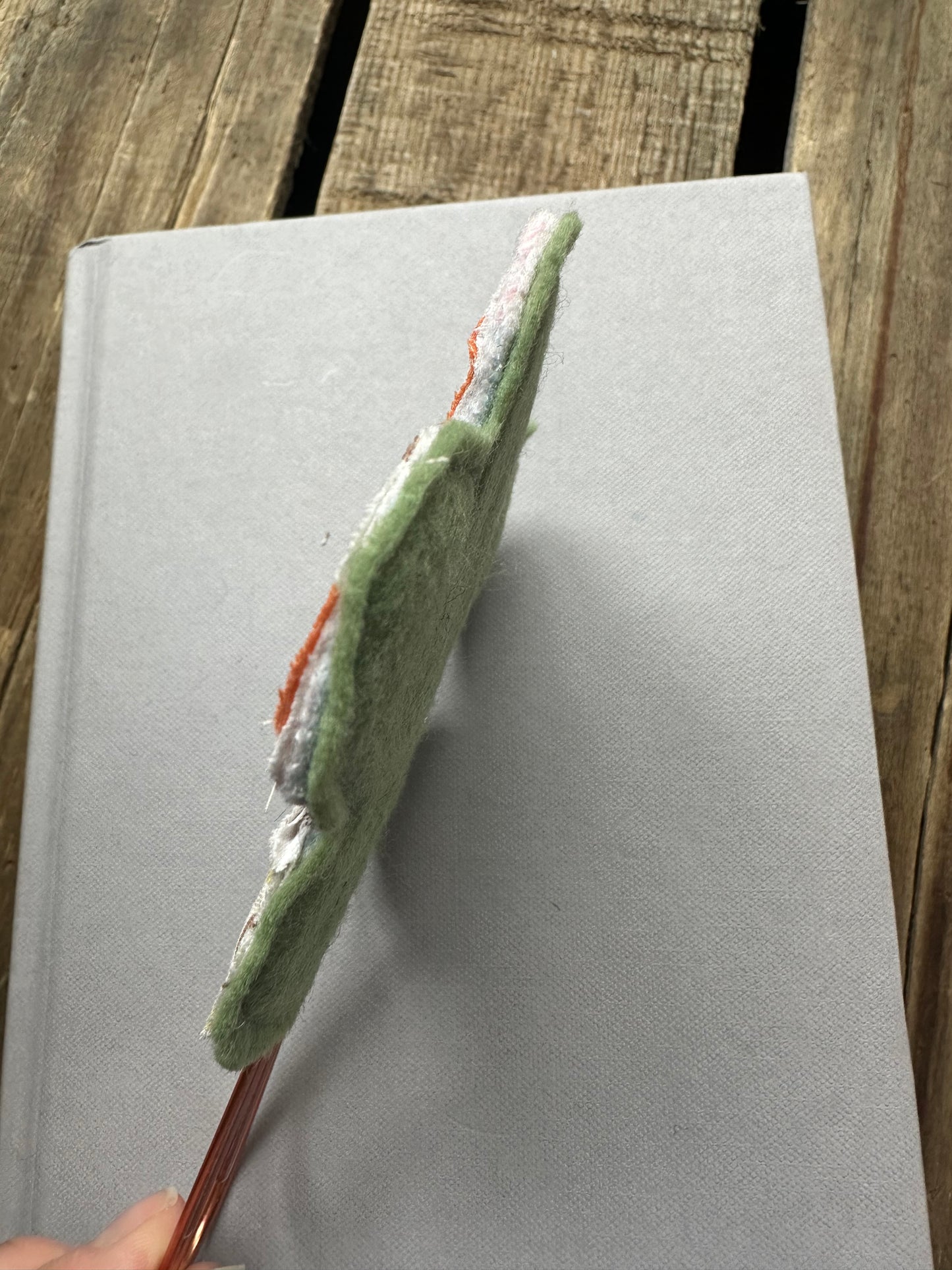 Flower Clip + Patch Bookmark