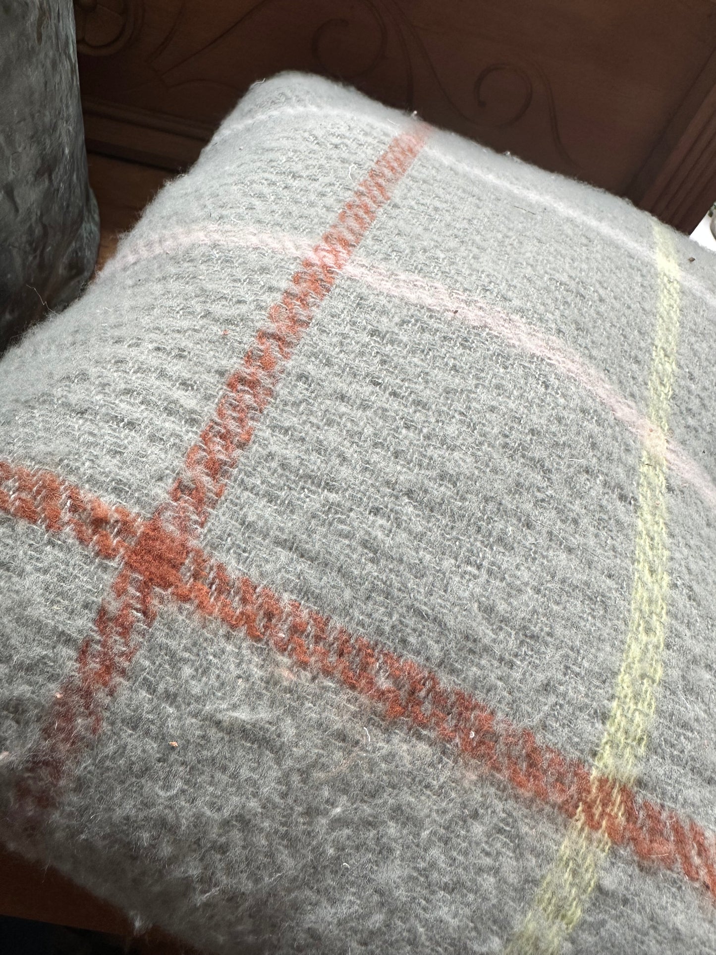 Velvet pumpkin wool pillow