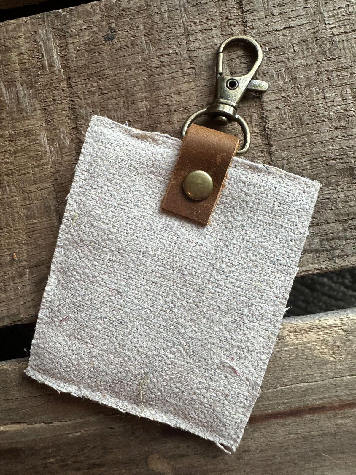 With His Love He Will Calm All Your Fears | Vintage Quilt Bag Tag