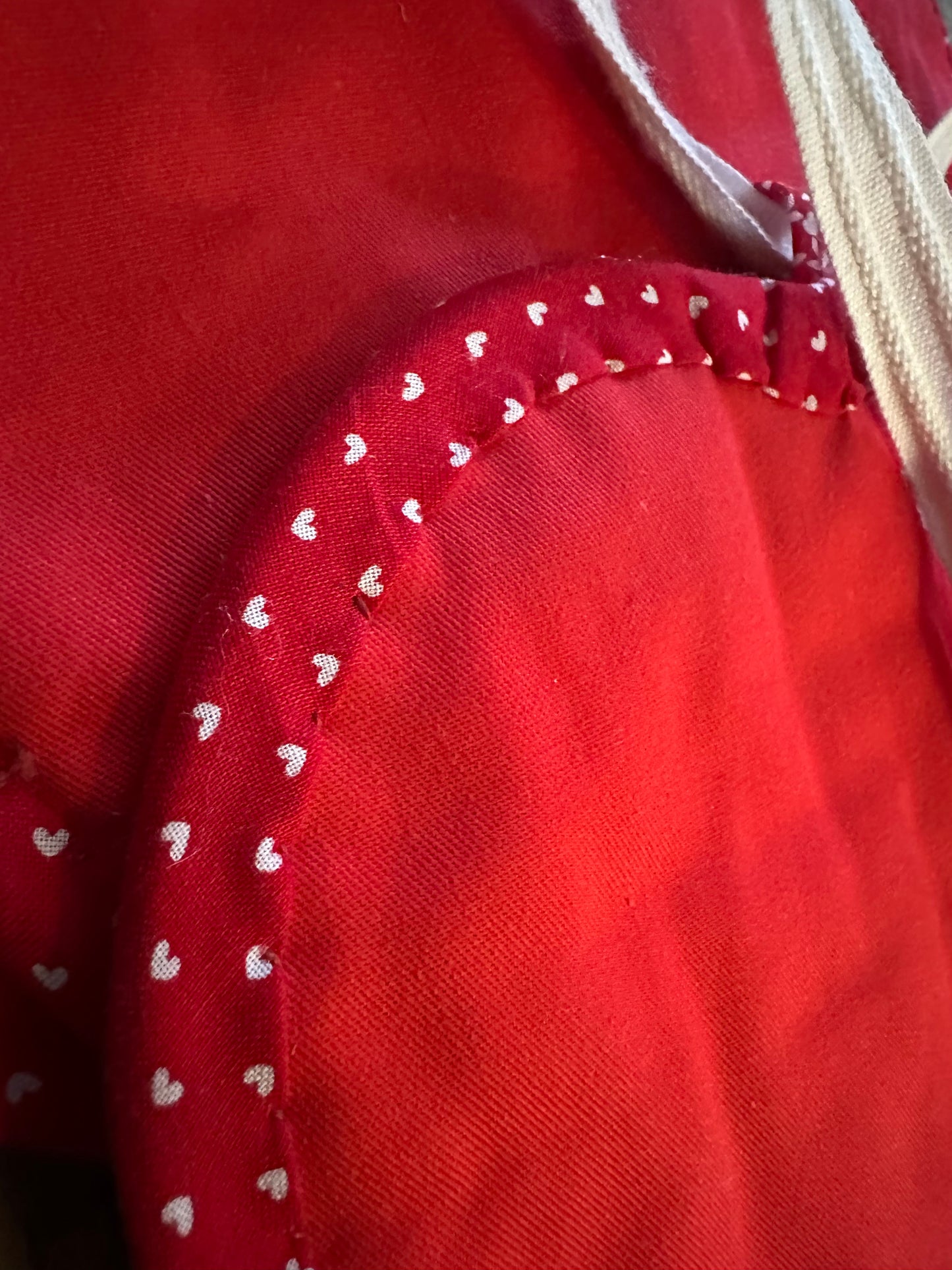 BANNER Recycled Handmade Potholder Hearts: 62” long