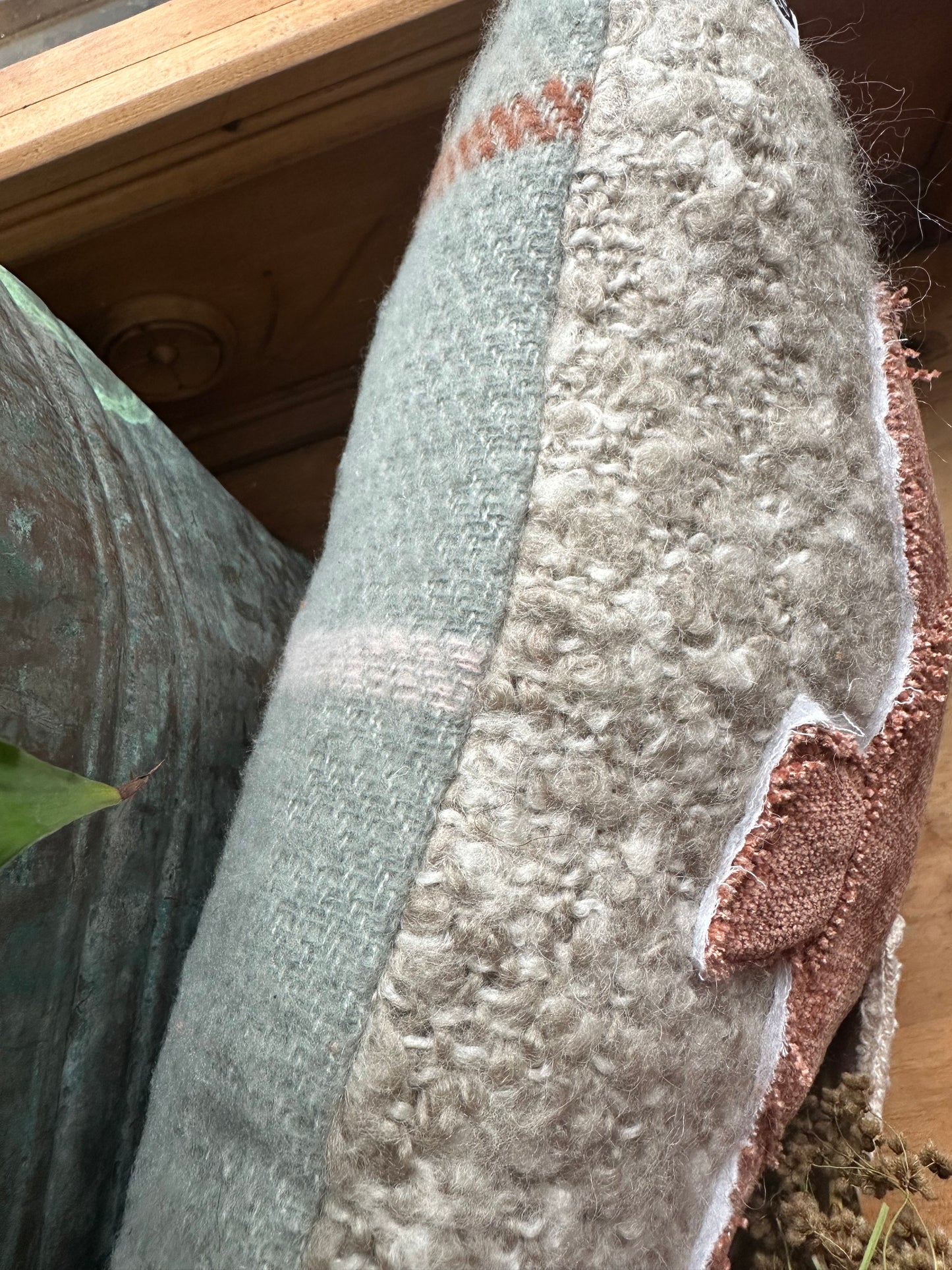 Velvet pumpkin wool pillow