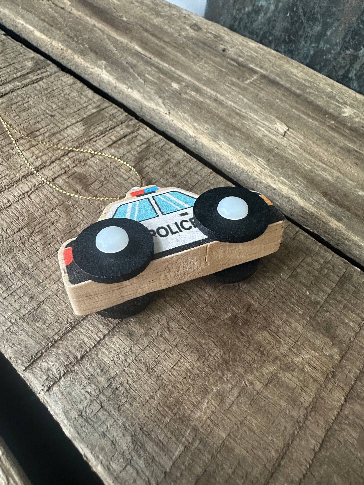 Wood Toy: Police Car Ornament