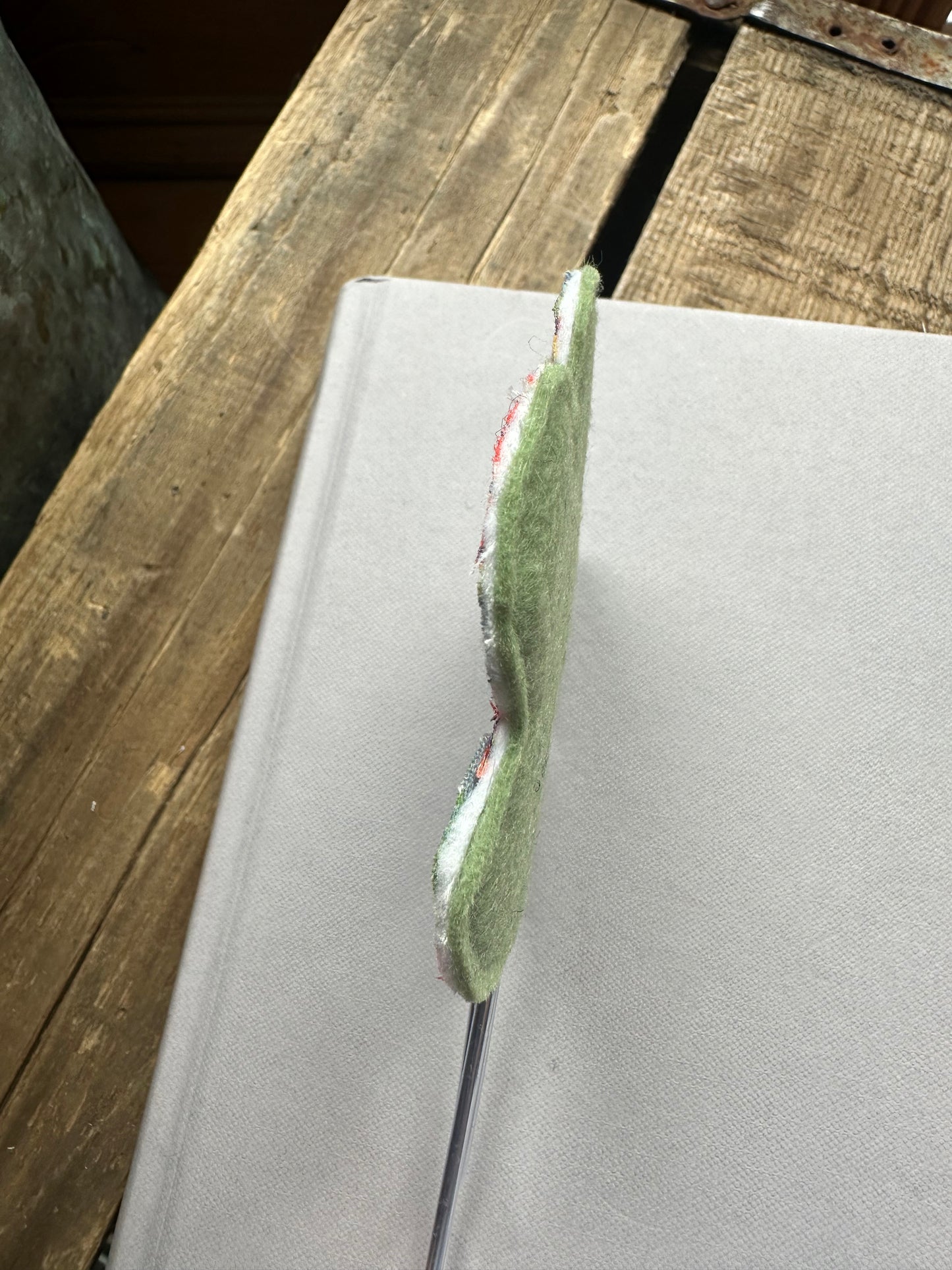 Flower Clip + Patch Bookmark