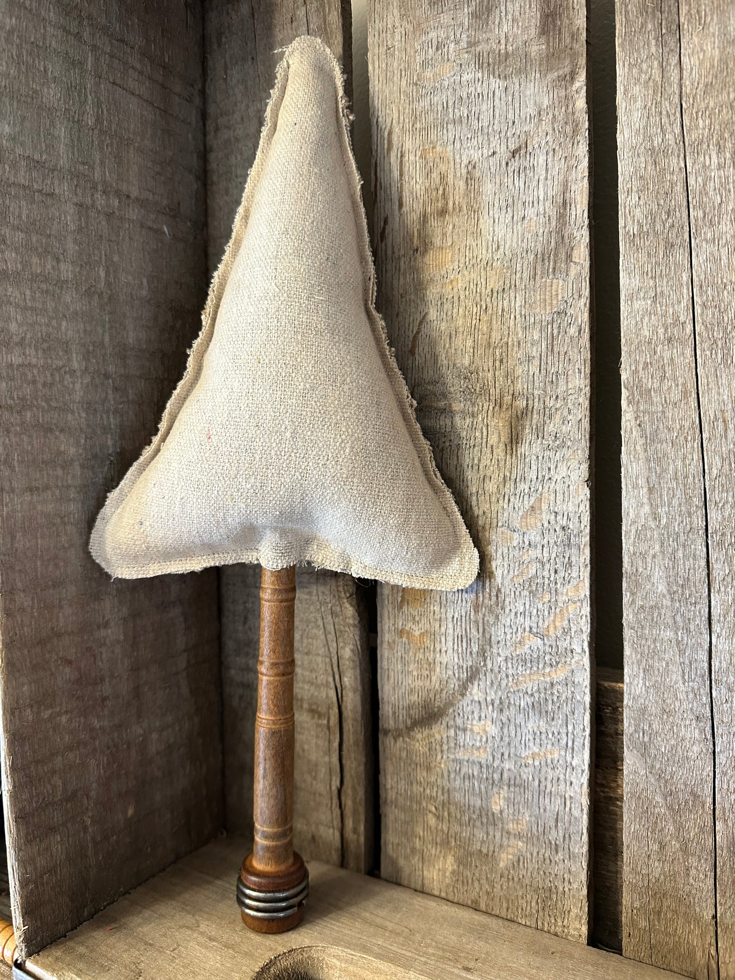 Vintage Textured Linen Accent Tree