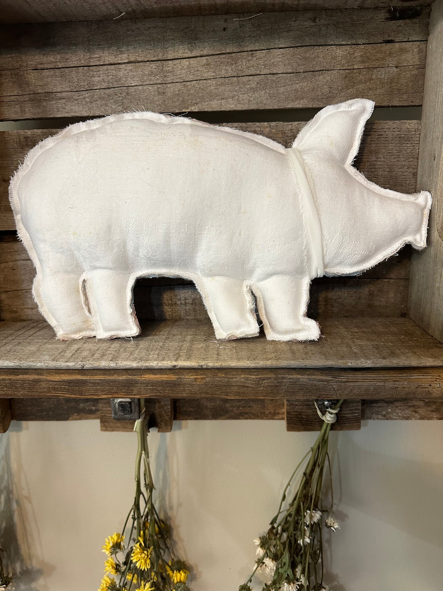Antique Cutter Quilt Scrappy Pig