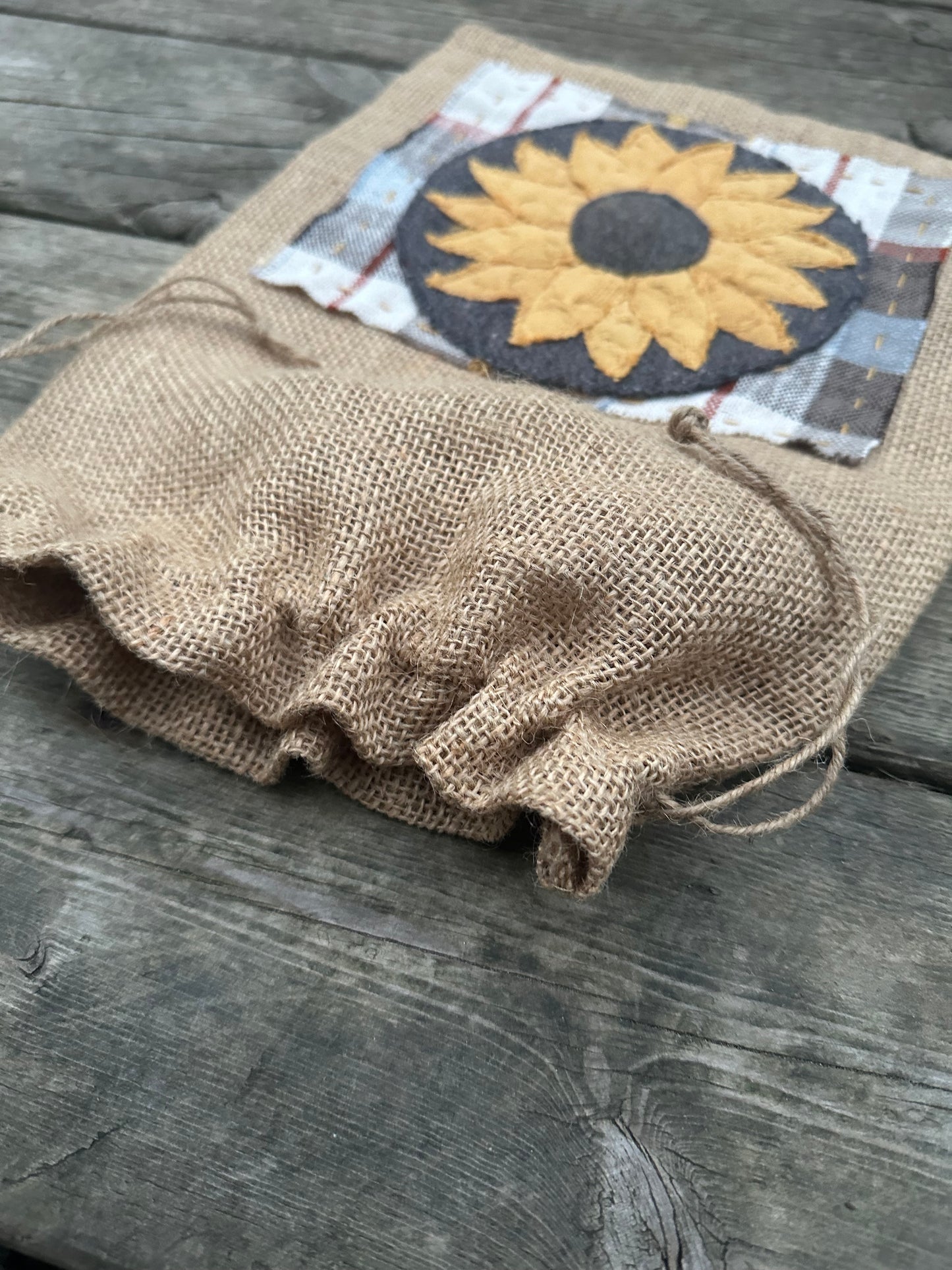 Burlap Sack Sunflower Patch
