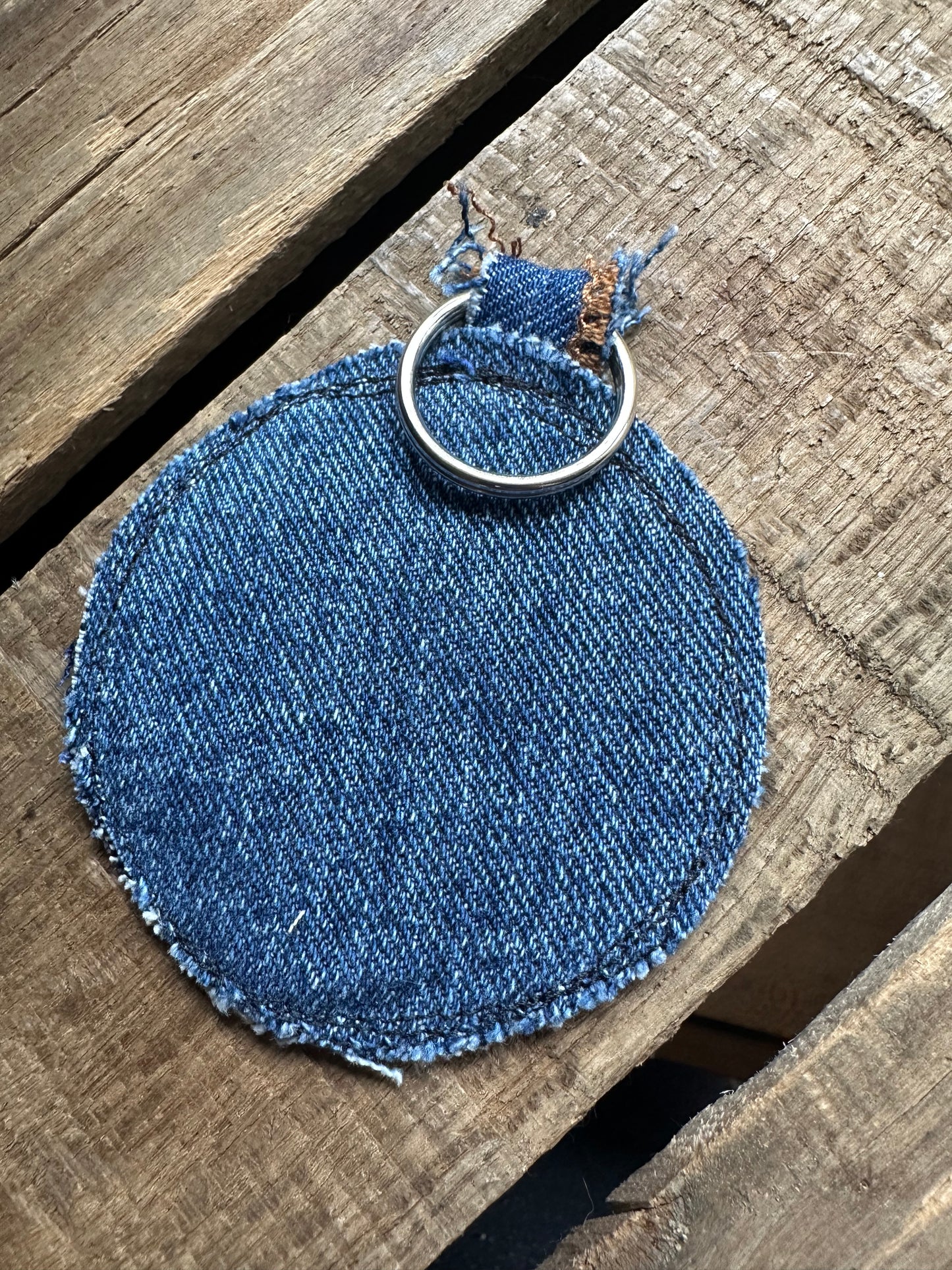 Denim Scrappy Key Ring