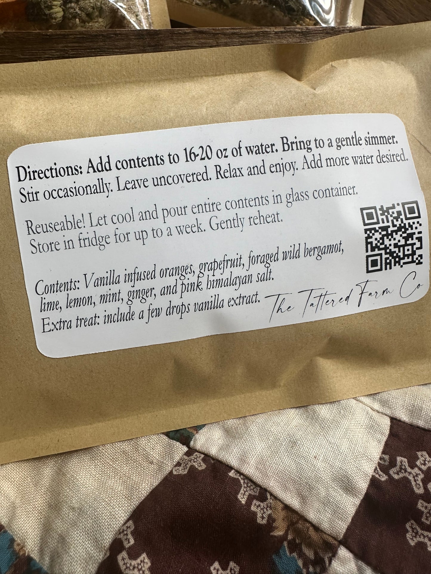 Cozy Simmer Pot Pack: pack of FIVE (5) Wild Bergamot + Citrus