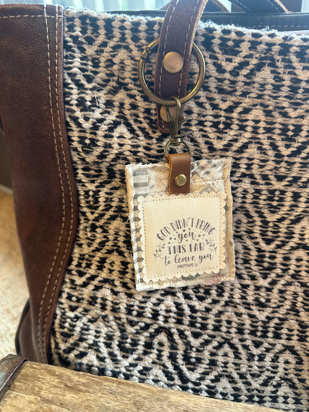 For All I Have, Your Hands Have Provided | Vintage Quilt Bag Tag
