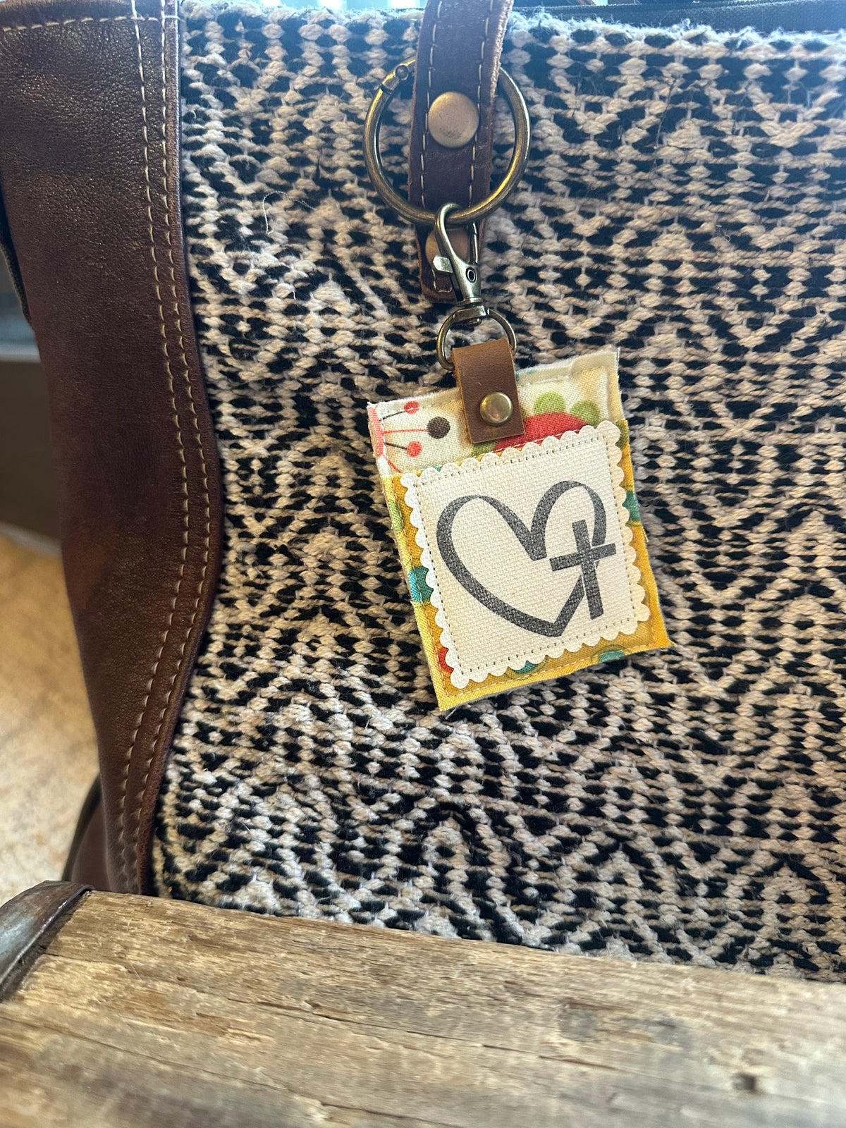 Heart & Cross | Vintage Quilt Bag Tag