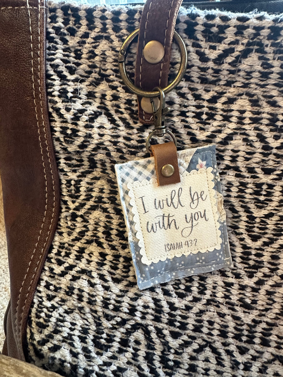 I Will Be With You | Vintage Quilt Bag Tag