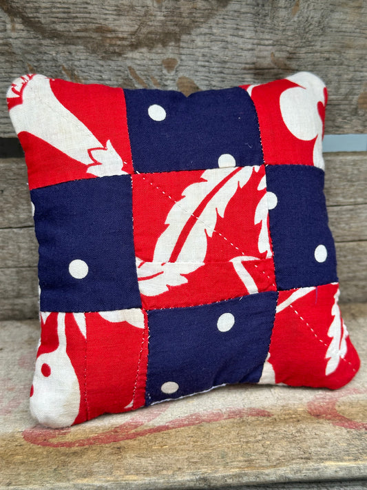 VERY OLD Cutter Quilt Shelf Pillow