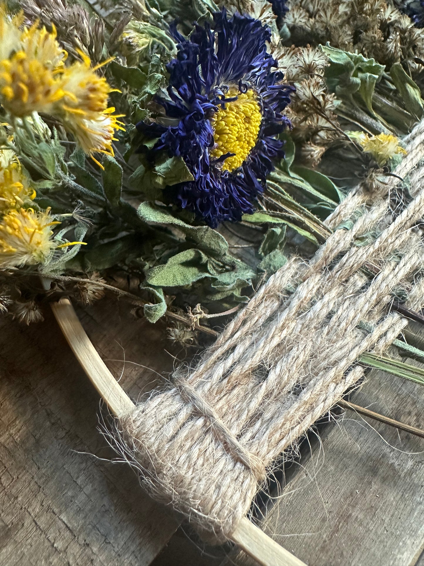 Boho Dried Flower Wreath