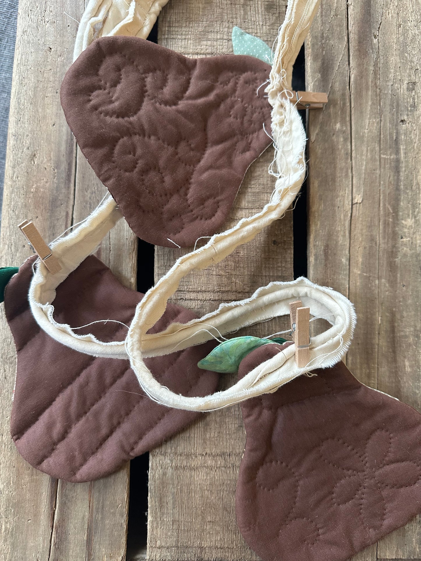 Recycled Vintage Handmade Pears BANNER