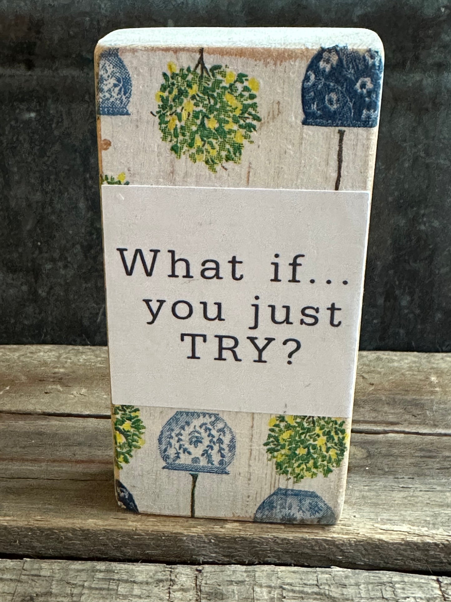 Wood Encouragement Shelf Sitter