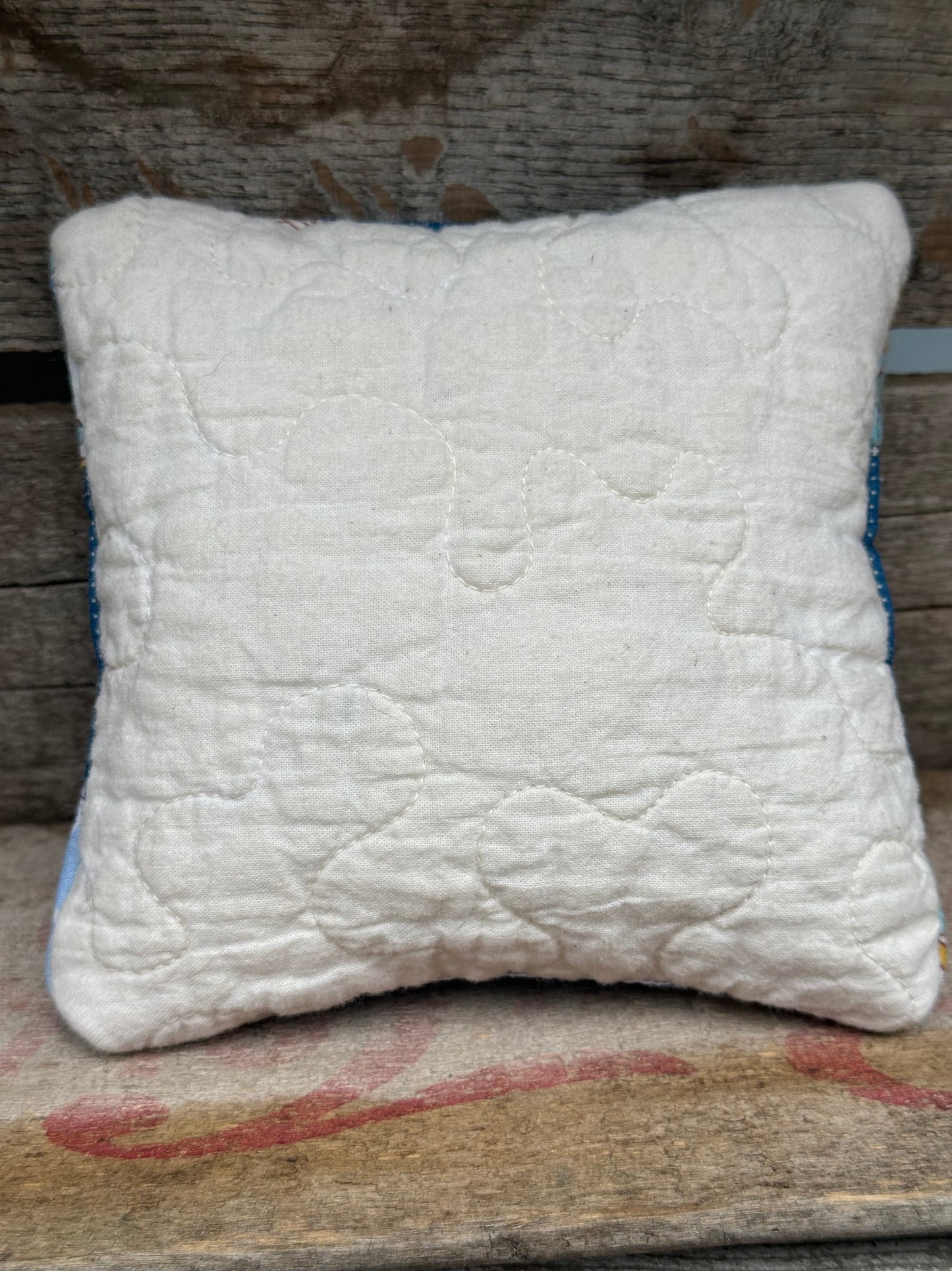 VERY OLD Cutter Quilt Shelf Pillow