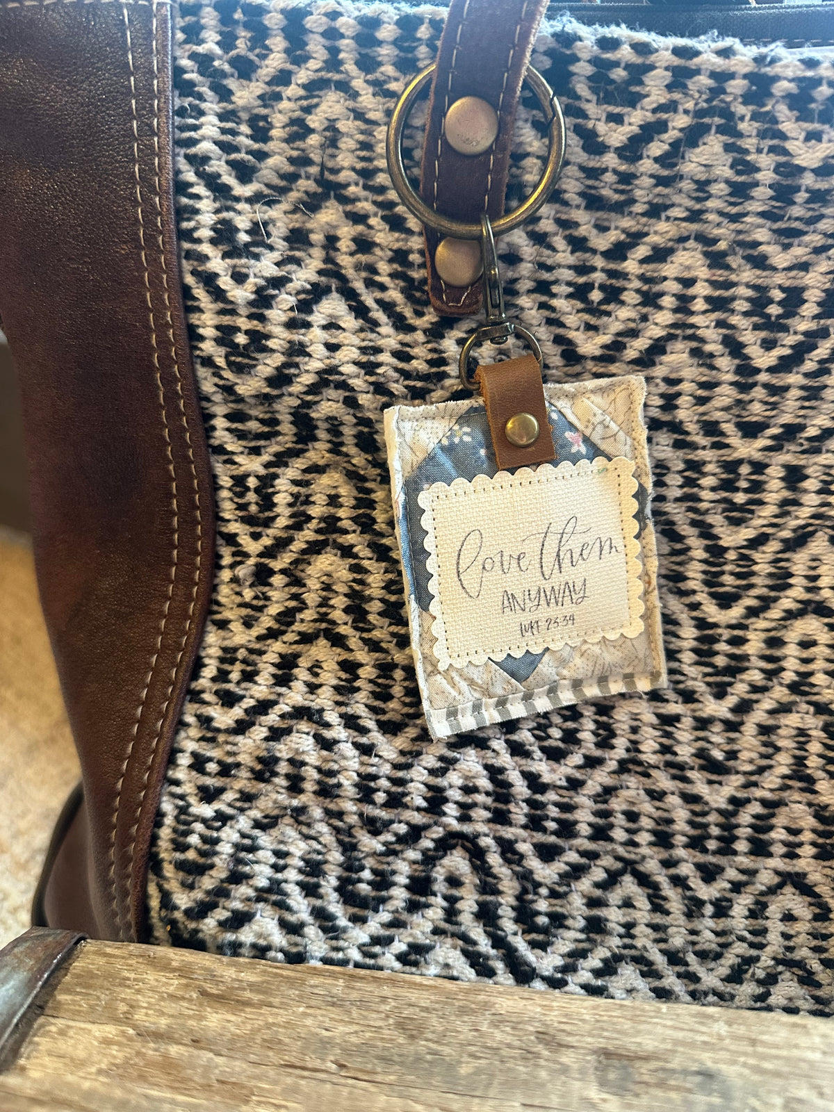 Love Them Anyway | Vintage Quilt Bag Tag