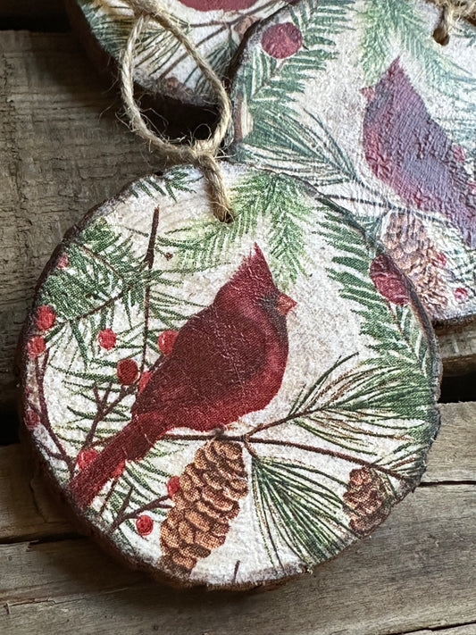 Ornament: Dark Red Cardinal