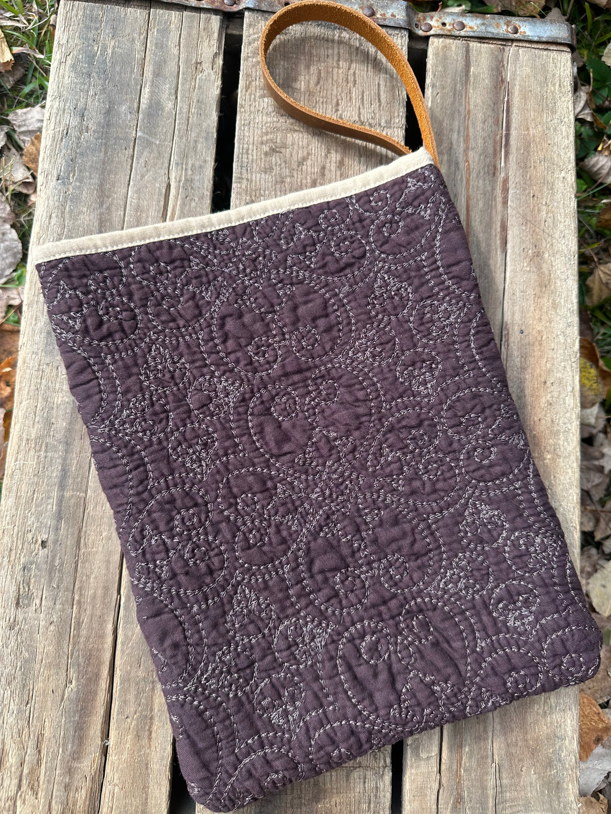 Vintage Tapestry Book Sleeve with Leather Wristlet | Philippians 4:6