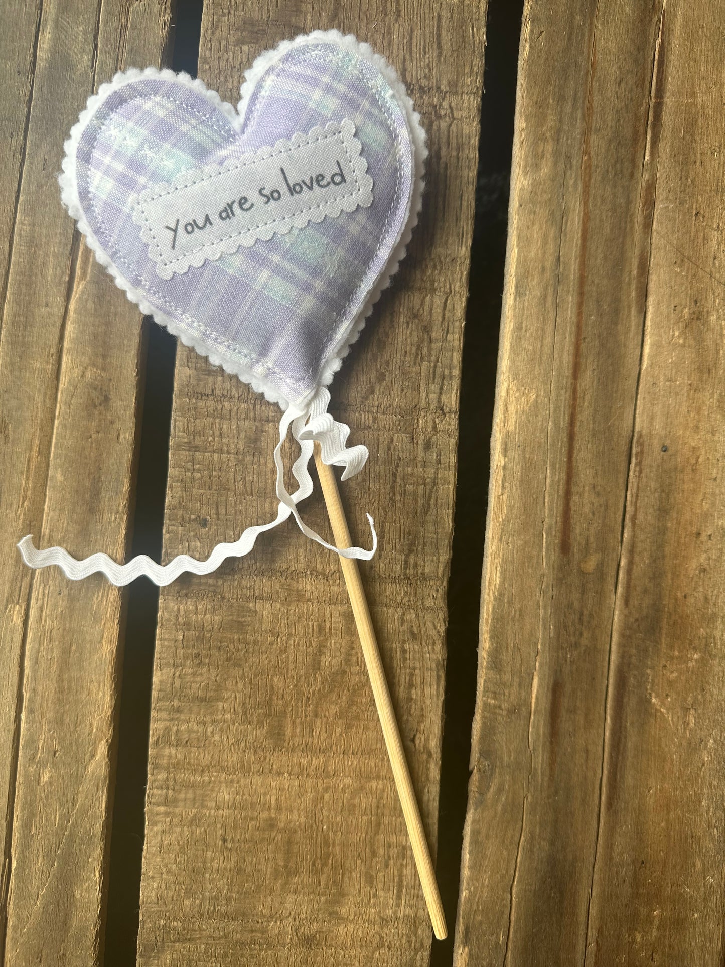 Fun YOU ARE SO LOVED Stuffed Heart pick