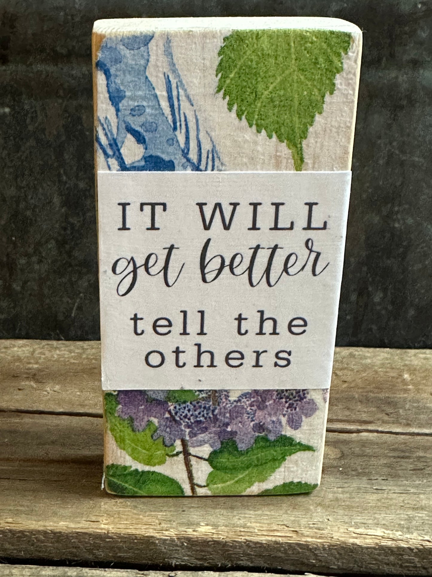 Wood Encouragement Shelf Sitter