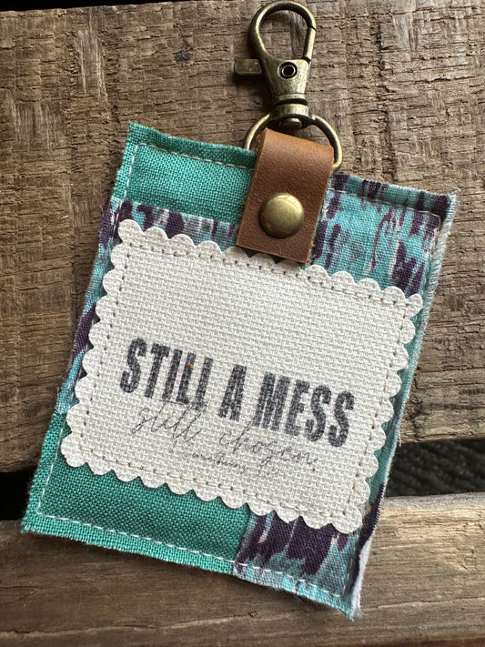 Still a Mess, Still Chosen | Vintage Quilt Bag Tag