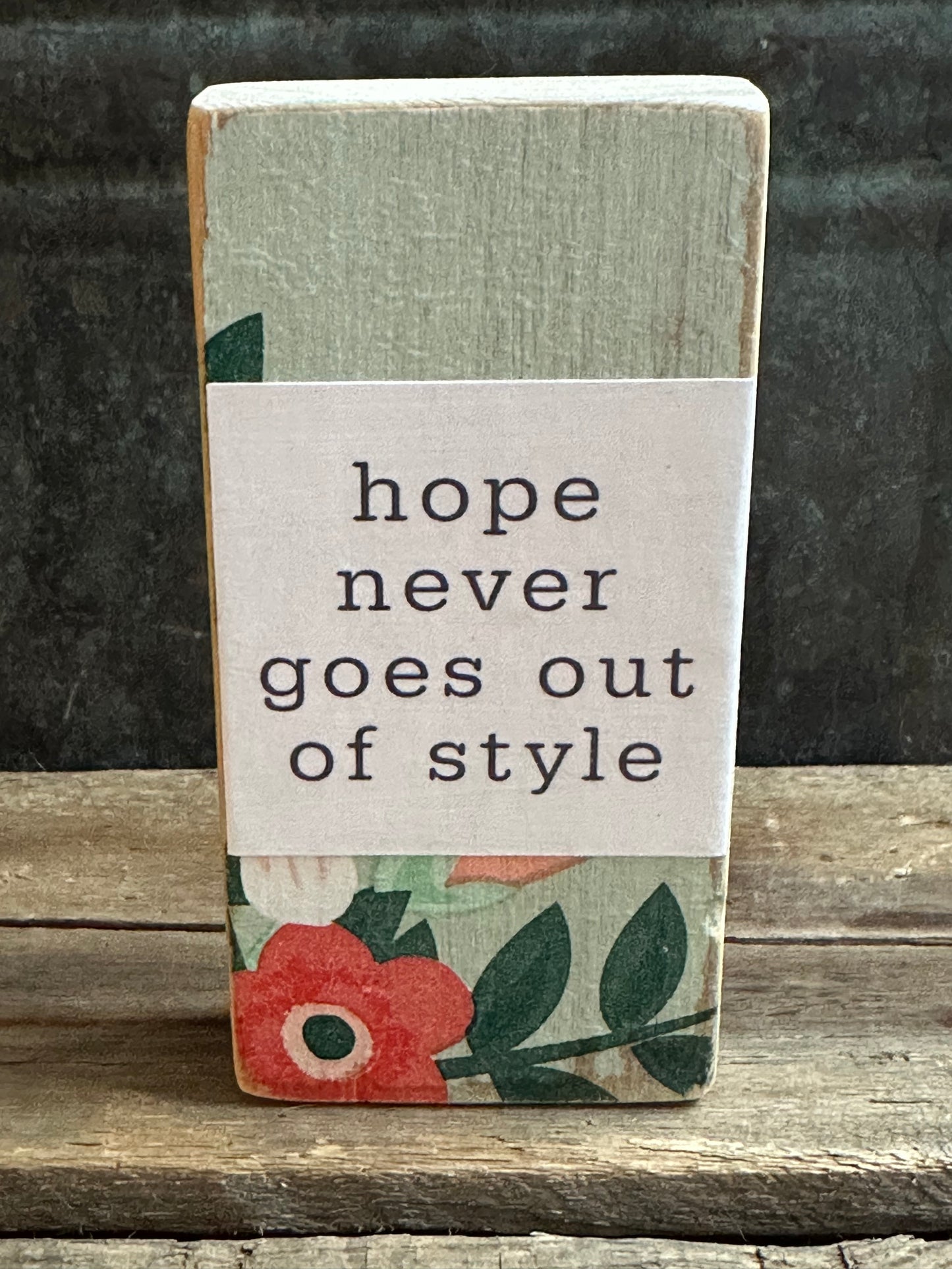 Wood Encouragement Shelf Sitter