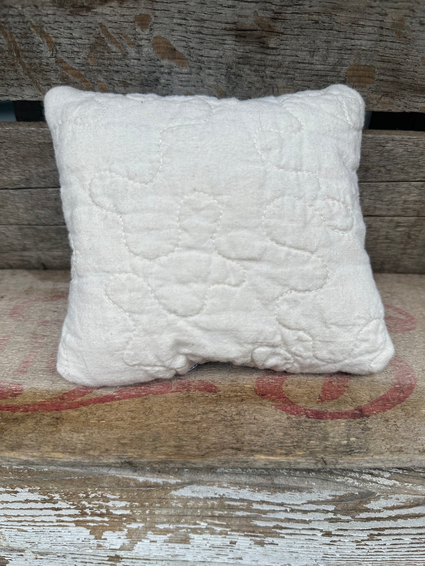 VERY OLD Cutter Quilt Shelf Pillow Layered Star