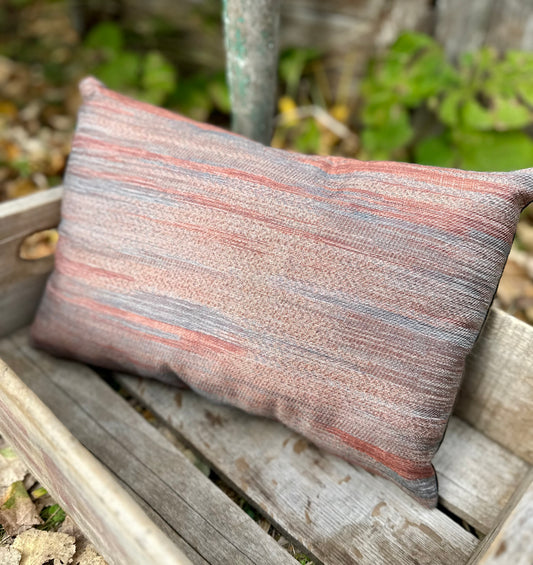 Fall Striped Accent Pillow | Vintage Drapery & Reclaimed Corduroy