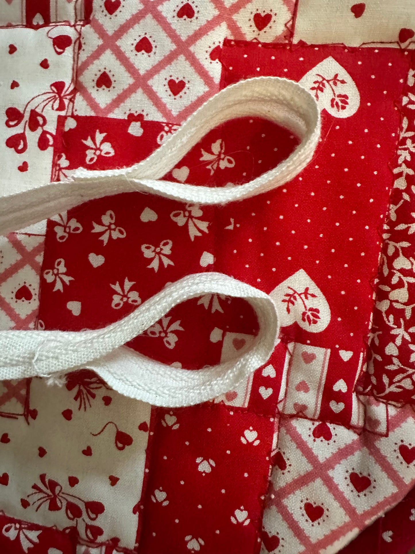 BANNER Recycled Handmade Potholder Hearts: 62” long