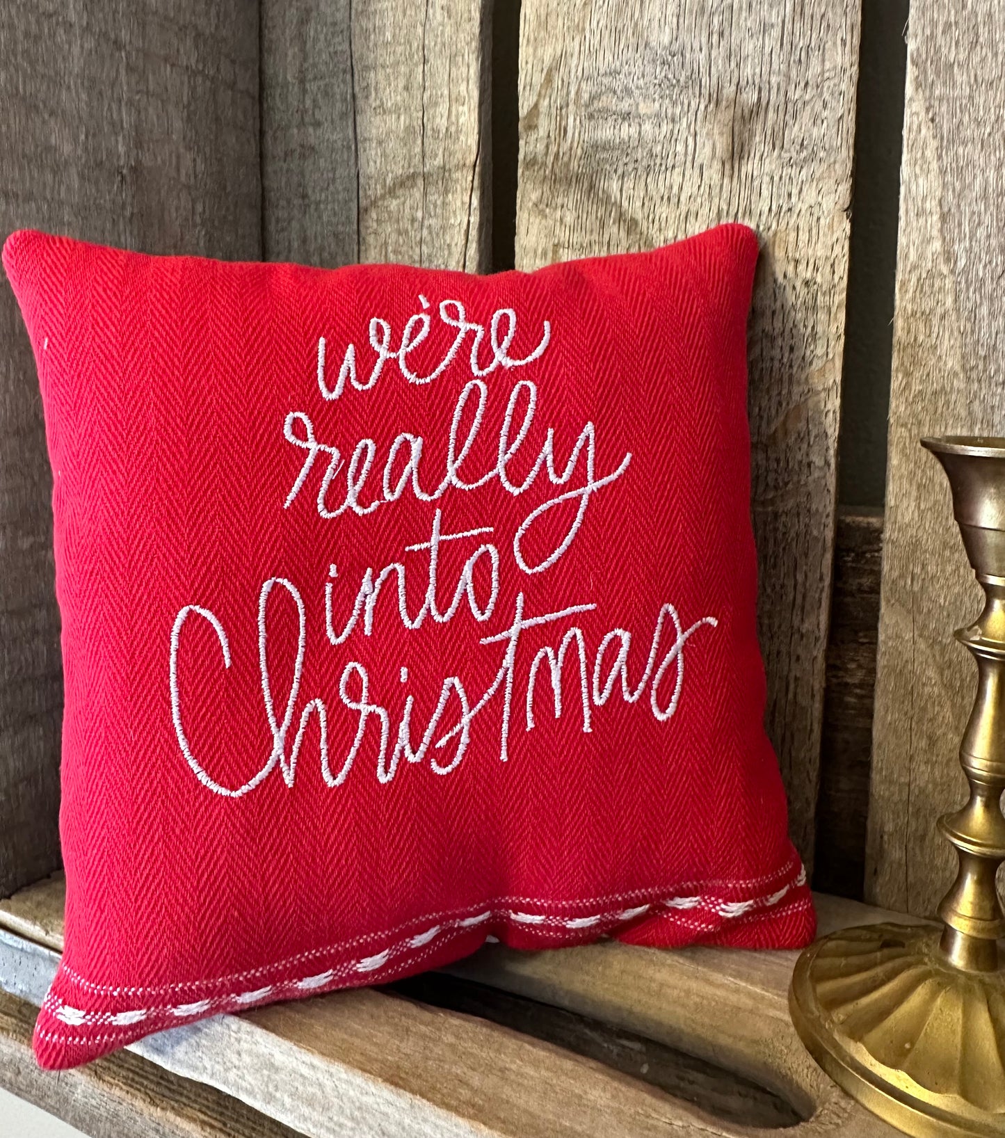 Christmas Shelf Tuck Pillow