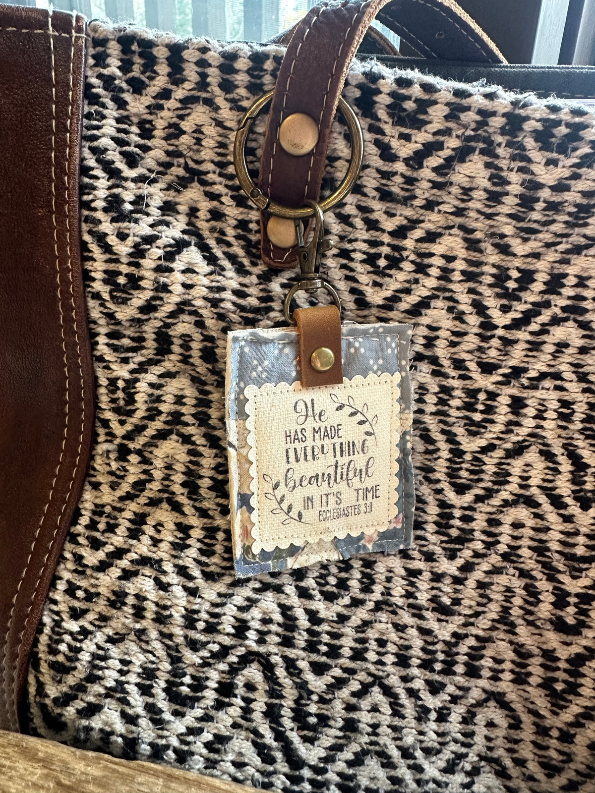 He Has Made Everything Beautiful in Its Time | Vintage Quilt Bag Tag