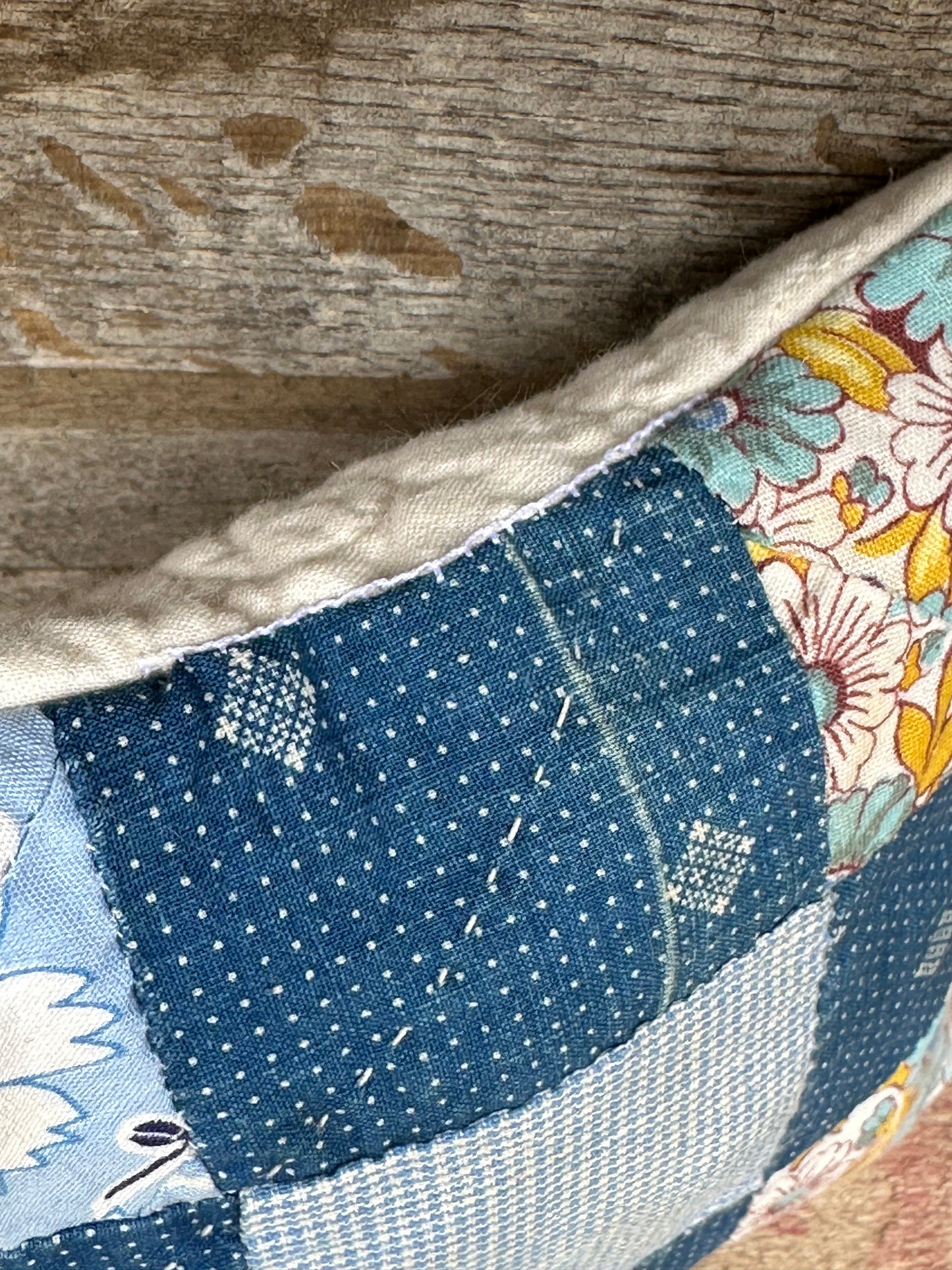 VERY OLD Cutter Quilt Shelf Pillow