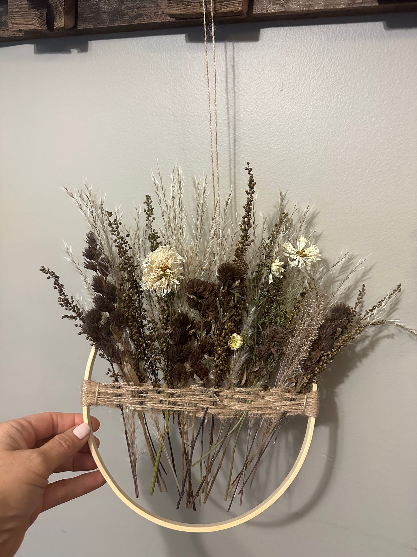 Boho Dried Flower Wreath