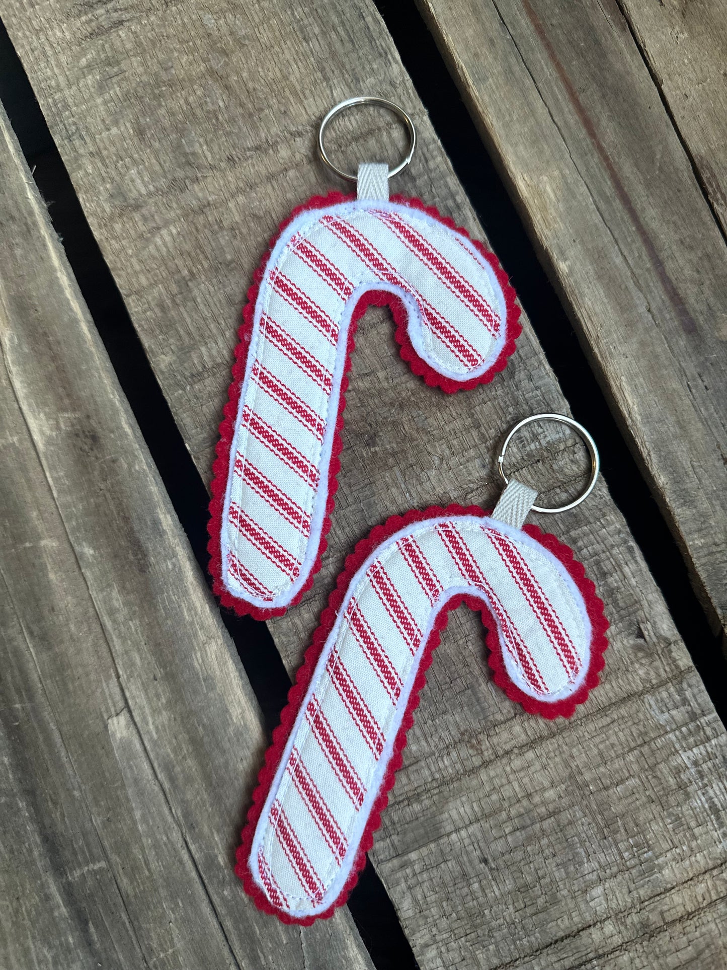 Candy Cane Key Ring