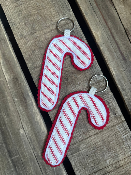 Candy Cane Key Ring