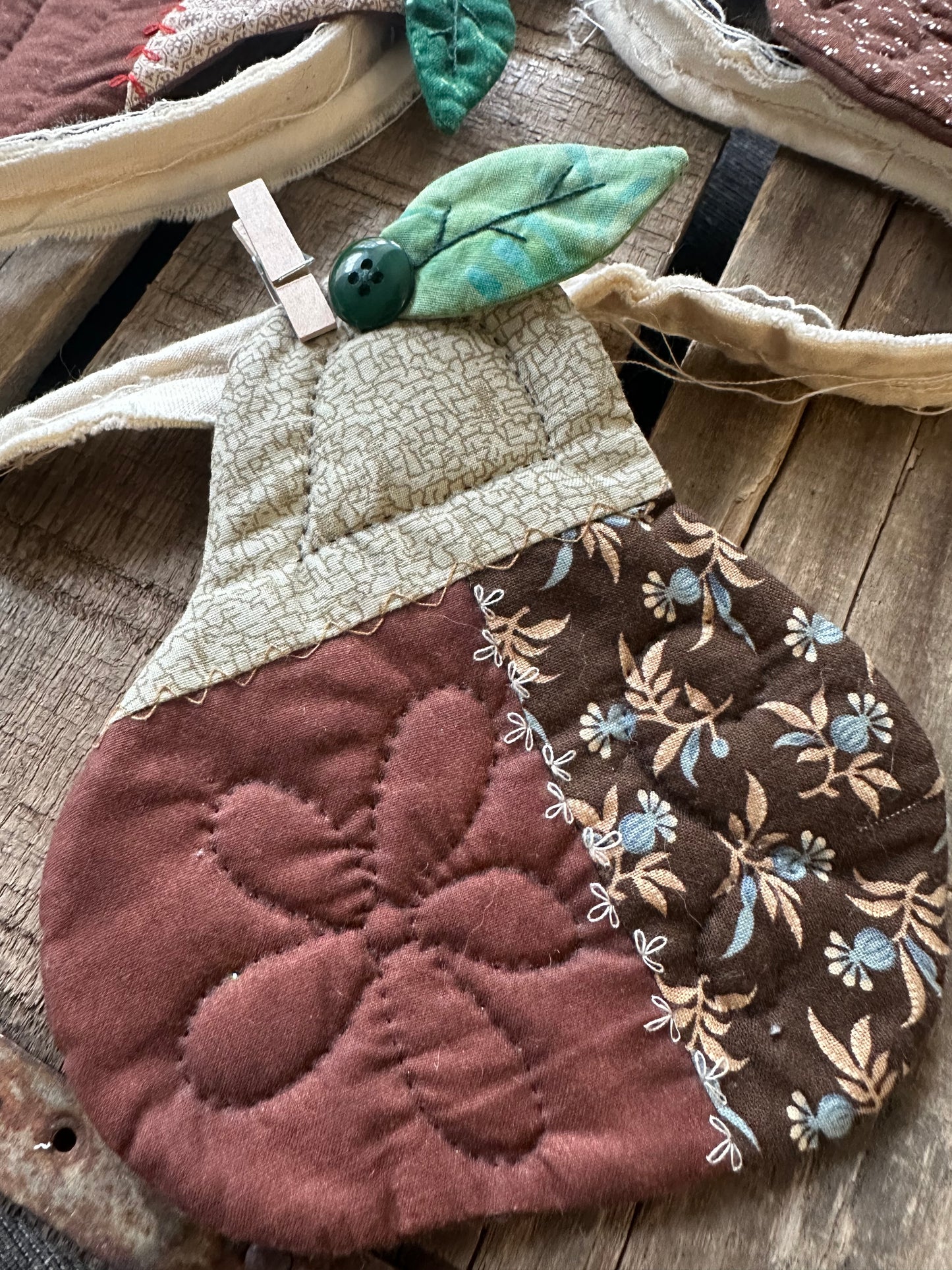 Recycled Vintage Handmade Pears BANNER
