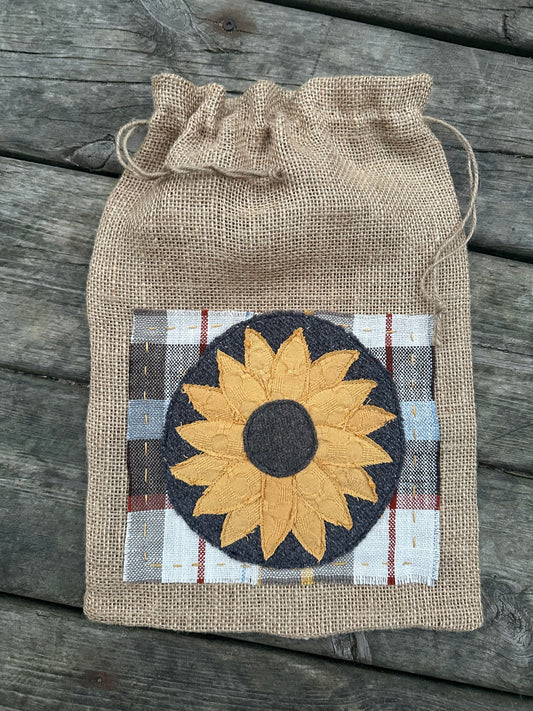 Burlap Sack Sunflower Patch
