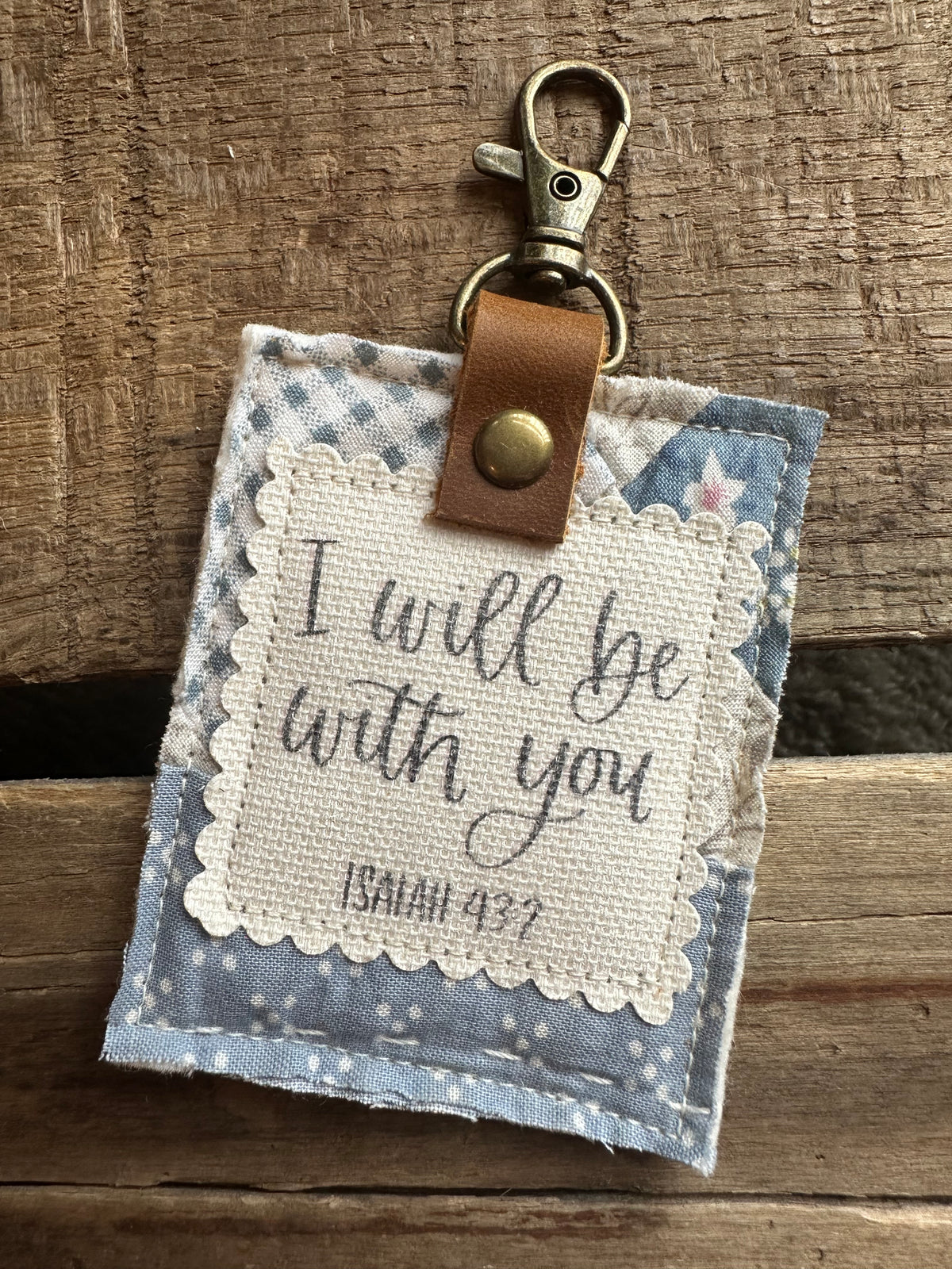 I Will Be With You | Vintage Quilt Bag Tag