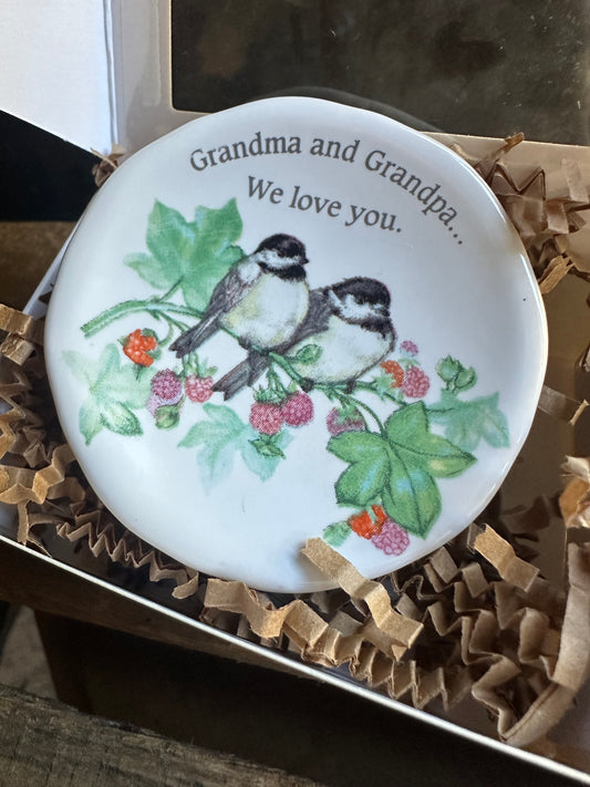 Magnet: Vintage Mini Grandparent Plate - gift box