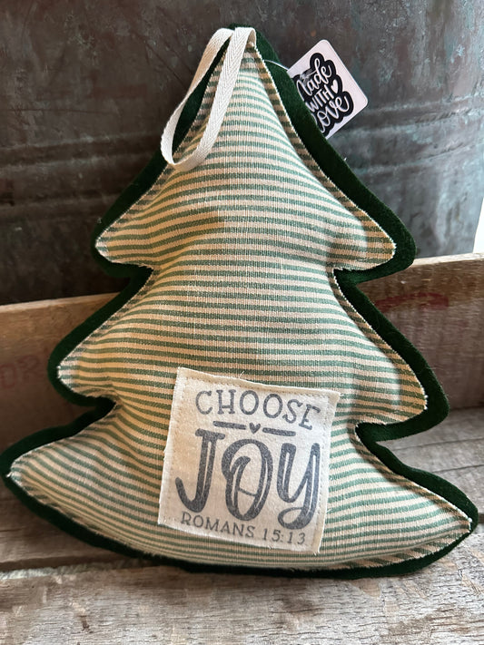 Christmas Tree Hanger Pillow: Choose Joy