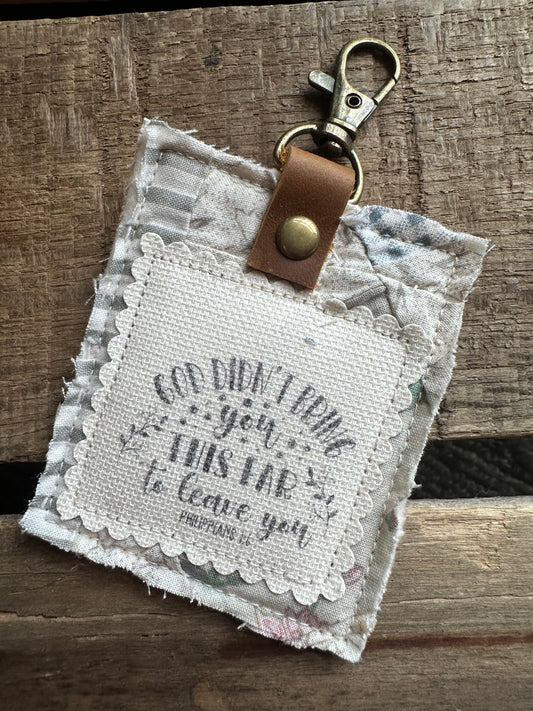 For All I Have, Your Hands Have Provided | Vintage Quilt Bag Tag