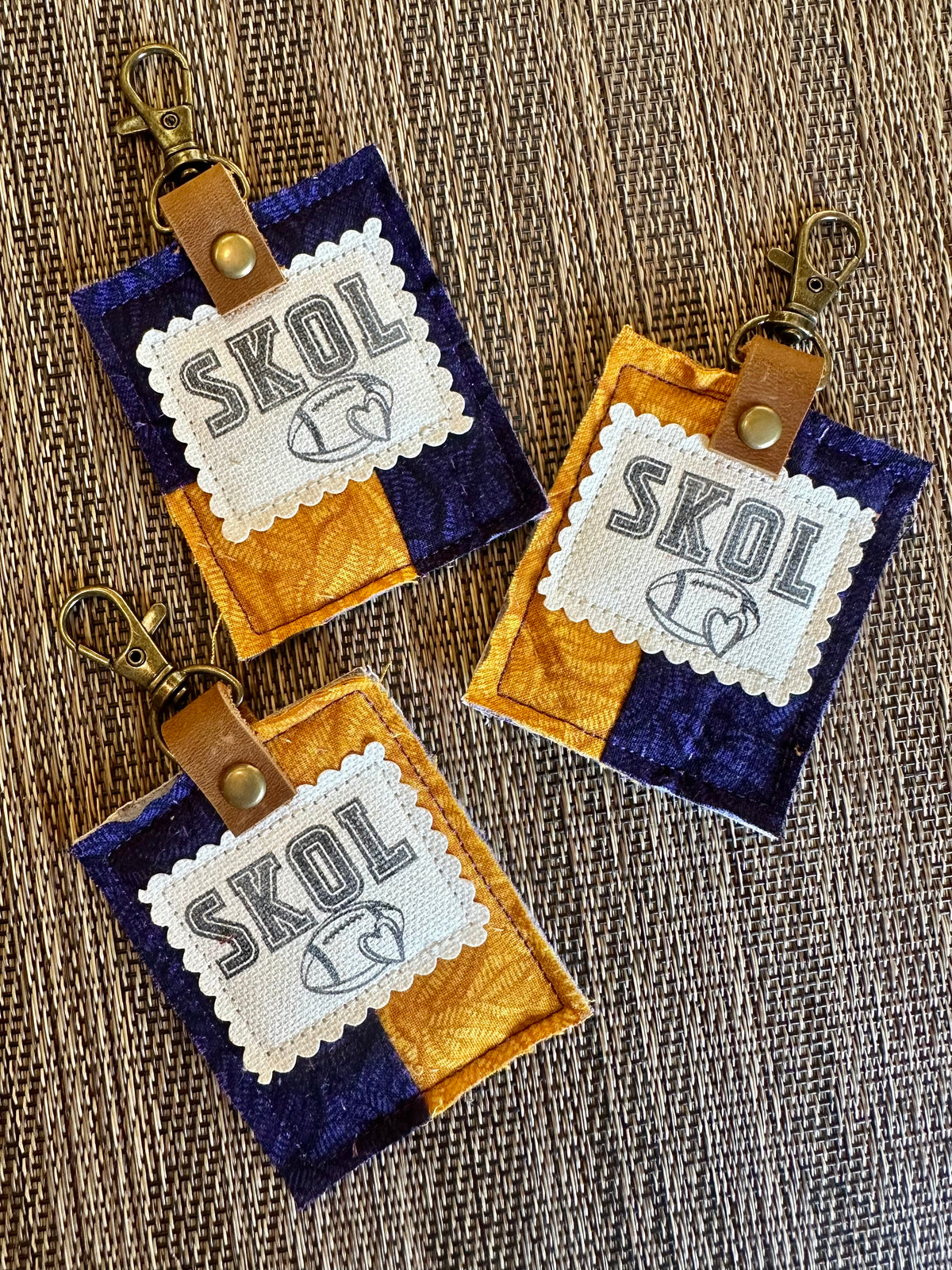 SKOL Purple + Gold Bag Tag | Single Tag